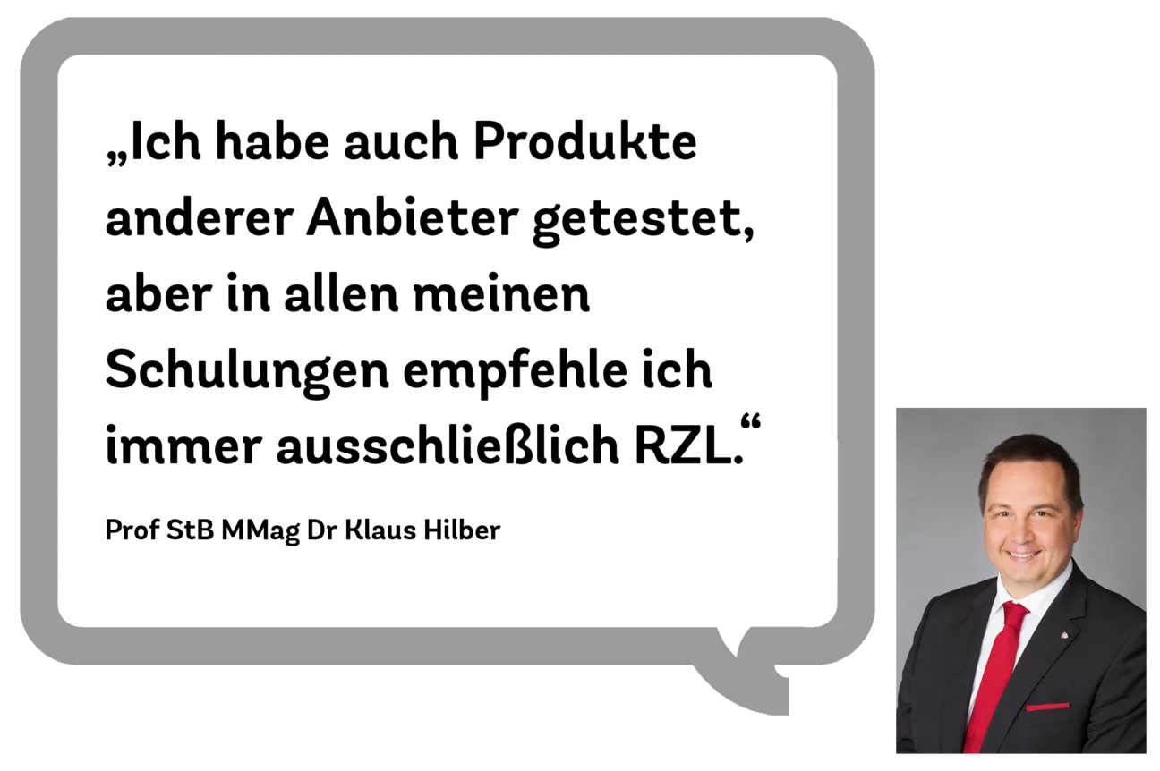 Prof. Hilber ist von RZL begeistert!